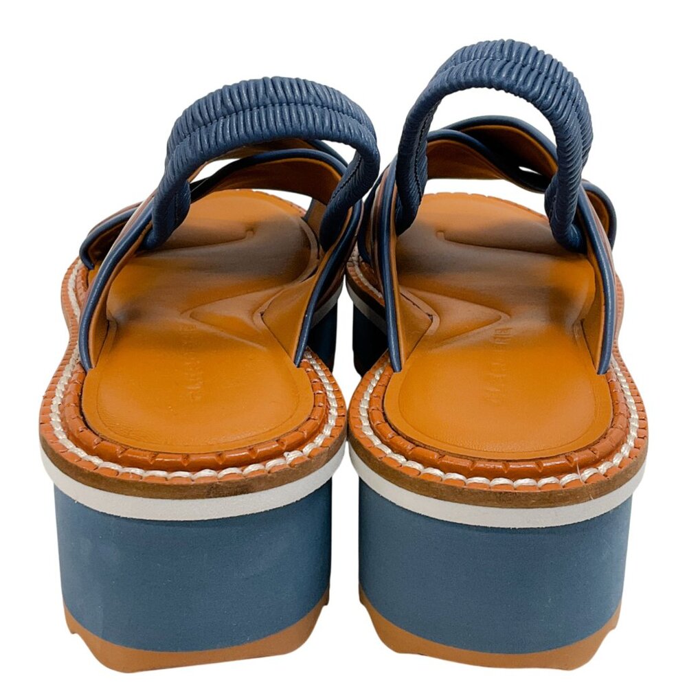 Robert Clergerie Blue / Tan Platform Sandals - Picture 5 of 6